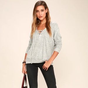 Lulus Lace Up Hoodie